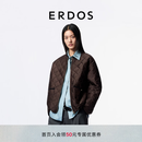 ERDOS 26秋冬微茧型轻薄干练通勤落肩蓬松保暖女棉服外套 可可 M 165/84A