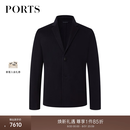 PORTS宝姿男装羊绒保暖舒适气质大衣外套MD9C004LWH004 藏青色 L