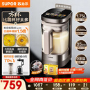 苏泊尔（SUPOR）新款0涂层小方糖破壁机旗舰款 家用全自动多功能辅食料理机 1.75L变频轻音榨汁机豆浆机SP925R