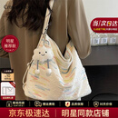 CRTNZO KROEZ轻奢包包女包2026年新款大容量女士托特包生日礼物实用送女友老婆 米白色-轻奢礼物送女朋友老婆女生闺蜜生日礼物实用