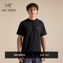 ARC'TERYX始祖鸟 KRAGG SL COTTON JUG SS 男子 棉质短袖T恤 Black / Violectric/黑色/紫罗兰色 L