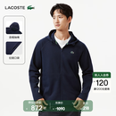 LACOSTE法国鳄鱼男装26春夏新款弹力插肩袖连帽卫衣外套|SH0152 166/藏青色 M 4