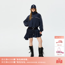 RE'VAN芮范设计师款光泽感肌理运动风蓬蓬裙套装RK12403260 藏青色 L /40