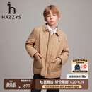 哈吉斯（HAZZYS）童装男女童巴恩风棉服2026冬季新款中大童保暖轻薄外套暖卡其 160