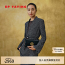 EP雅莹外套女 通勤黑色绵羊毛V领收腰显瘦西装 2026秋冬新品1107A 黑色 预售 M