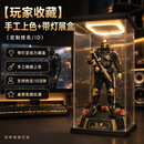 三角洲行动红狼蚀金玫瑰LED灯光3D打印电竞桌搭摆件生日礼物 手工上色+带灯展盒(定制姓名/ID) 大号