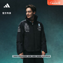 adidas梅赛德斯AMG马石油F1车队保暖连帽高领棉服男秋冬阿迪达斯   黑色   L