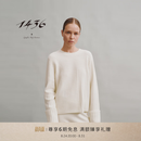 1436稚真羊绒系列年秋冬圆领抽条翻花女套衫 象牙白 M 160/84A