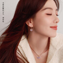 Qeelin【刘诗诗同款】麒麟官方Yu Yi系列18K玫瑰金紫色翡翠项链 均码 46cm