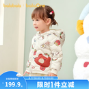 巴拉巴拉童装宝宝羽绒服秋冬季婴儿轻薄儿童外套上衣造型萌趣男童女童反季 白红小熊薯条00366-白鸭绒 -208425107204 100 cm