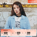 adidas宋雨琦同款经典复古针织开衫女秋冬阿迪达斯官方三叶草   粉蓝   M