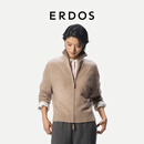 ERDOS【自在系列】26秋冬拉绒高领绒雾感外套女开衫羊绒衫 大地驼 M 165/84A