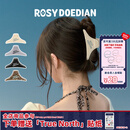 ROSYDOEDIAN撇起系列闪闪抓夹带钻发抓简约发卡鲨鱼夹发夹头饰配饰礼物女发饰 黑色波点