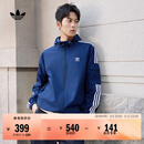 adidas经典通勤百搭休闲运动连帽夹克早秋外套男女阿迪达斯三叶草   深靛蓝   S