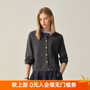 ELAND【绵羊毛】衣恋毛针织衫女开衫单排扣外套新款 灰色(15)Grey S /160