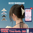 ROSYDOEDIAN撇起系列闪闪抓夹带钻发抓简约发卡鲨鱼夹发夹头饰配饰礼物女发饰 黑色波点
