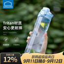 乐扣乐扣（LOCK&LOCK）人鱼线塑料运动水杯夏天便携水壶带刻度提手男女水杯子700ML蓝色