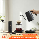 泰摩进阶手冲咖啡套装礼盒 温控手冲咖啡壶磨豆机便携咖啡机生日礼物 进阶型套装-【栗子S5曜石黑】