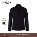 PORTS宝姿男装羊绒保暖舒适气质大衣外套MD9C004LWH004 藏青色 L