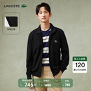 LACOSTE法国鳄鱼男装26春夏新款简约翻领拉链卫衣外套|SH0846 031/黑色 2XL 7