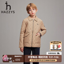 哈吉斯（HAZZYS）童装男女童棉服2026冬新轻盈保暖休闲学院风外套 暖卡其 165