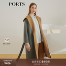 PORTS宝姿女装可拆卸连帽衣襟中长大衣LL9C008JWH013 S (4)