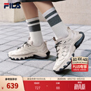 斐乐（FILA）蘑菇鞋丨老爹鞋女鞋透气厚底增高通勤运动休闲鞋 淡粉/白天鹅灰-PW 37.5