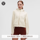 lululemon丨Scuba™ 女士超宽松款拉链连帽衫 LW3IG5S 浅象牙白/金 M /L
