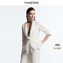 娜尔思（NAERSI）【桑蚕丝】商场同款西装外套/长裤套装26年秋季新款 本白色-LA01967V1 L