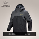 ARC'TERYX始祖鸟 RUSH JACKET GORE-TEX 防水 男子 滑雪滑雪夹克 灰黑色/黑色/育空黄 S