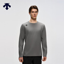 迪桑特（DESCENTE）TRAINING系列综训男士薄绒亲肤舒适圆领长袖T恤新品 CC-炭灰色 XL (180/100A)