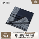 金利来【纯桑蚕丝】围巾男士冬季灰色纯色柔软保暖长款高端档生日围脖 蓝色-45 180cm*33cm