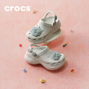 卡骆驰（CROCS）复古小鲸鱼叠影玫瑰洞洞鞋时尚百搭女鞋花园鞋沙滩鞋|214027 月光灰-1NK 36 /37(230mm)