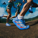 adidas ADIZERO ADIOS PRO 4超轻马拉松专业竞速碳柱跑鞋阿迪达斯   蓝色/金属银/亮红色   42