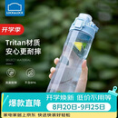 乐扣乐扣（LOCK&LOCK）人鱼线塑料运动水杯夏天便携水壶带刻度提手男女水杯子700ML蓝色
