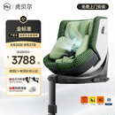 虎贝尔（HBR）E360pro新国标儿童安全座椅汽车0-12岁车载宝宝椅i-Size通风 绿格