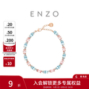 周大福ENZO18K金摩根石海蓝宝石钻石手链女EZV1856 15cm
