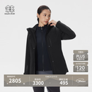KOLON SPORT/可隆软壳三合一夹克 女子防风透湿户外冲锋衣2级 LKJK5WNT14-BK 黑色 【软壳内胆】 M 165/88A