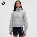 lululemon丨Scuba™ 女士超宽松款烟囱领卫衣 LW3IJ7S 杂色核心中灰 M /L