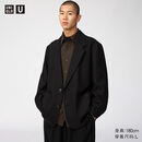 优衣库针织西装男装女装合作款489108 09 黑色 L