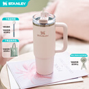 STANLEY冰霸杯保温杯吸管杯保温保冷水杯大容量男士女士学生杯子生日礼物 【热卖TOP1】晶粉- 887ml