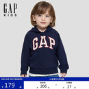 盖璞（GAP）男女幼童2026早秋logo毛圈宽松连帽衫儿童装卫衣860963