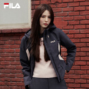 FILA 斐乐官方棉服2026冬新款女士休闲拼色连帽外套修身保暖上衣