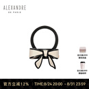 亚历山大（ALEXANDRE DE PARIS）戴安娜系列发圈蝴蝶结发饰甜美风马尾圈送女友礼物 X米色