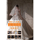 TWJU抹胸缎面主婚纱新娘2026新款重工宫廷风质感轻奢长拖尾出门纱 白色 拖尾款(婚纱加八件套 ) M (100) 适合斤