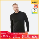 迪卡侬（DECATHLON）滑雪快干透气排汗加厚保暖滑雪打底OVW1 【男士升级款加绒加厚】黑色上装 XL
