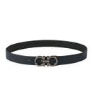 【95成新】菲拉格慕（Ferragamo）男士蓝色牛皮革双面可调节皮带 0746507_C  _ 95 礼物送男友