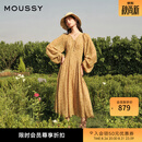 moussy 【刘亦菲同款】南法度假风碎花浪漫优雅连衣裙028ISX33-3711 070米色 M