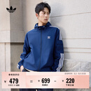 adidas经典通勤百搭休闲运动连帽夹克早秋外套男女阿迪达斯三叶草   深靛蓝   S