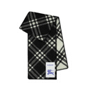 博柏利（BURBERRY）围巾 格纹羊毛围巾81143011生日礼物送女友 黑色（保税仓发货）